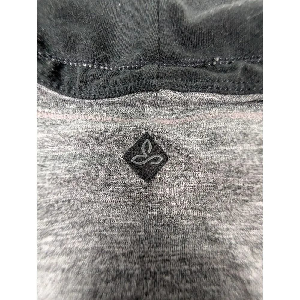 PrAna Pullover Women's M Cowl Neck Heathered‎ Gray Kangaroo Pocket